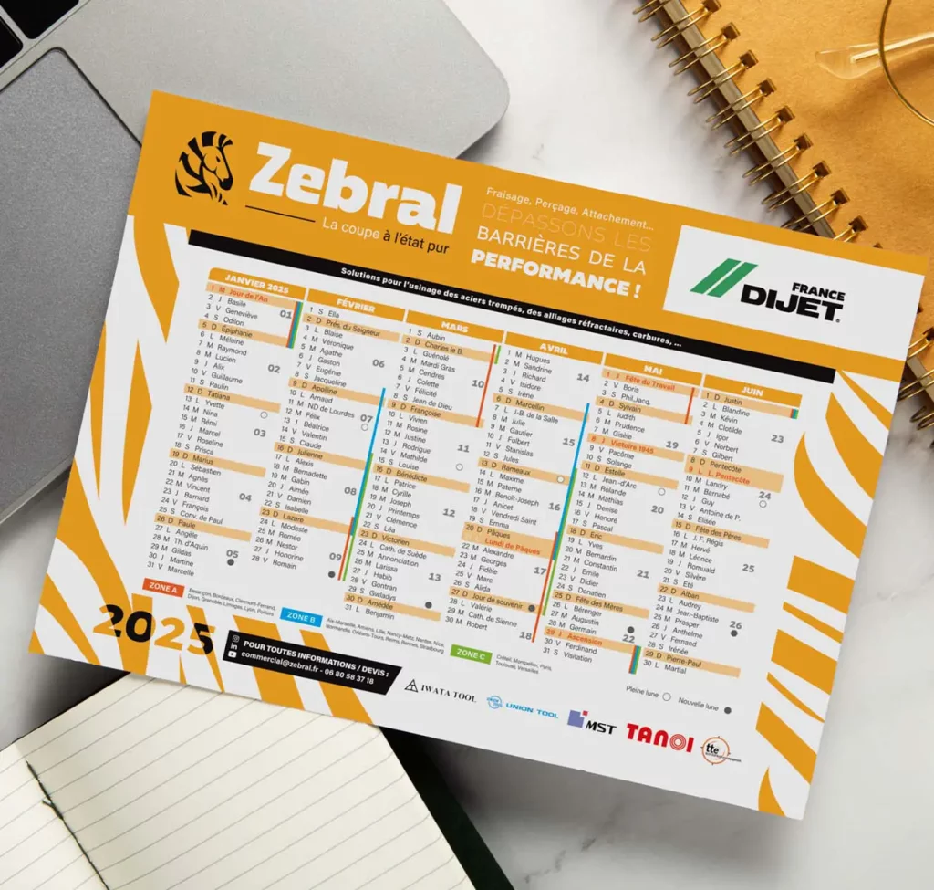 ZEBRAL – Calendriers personnalisés