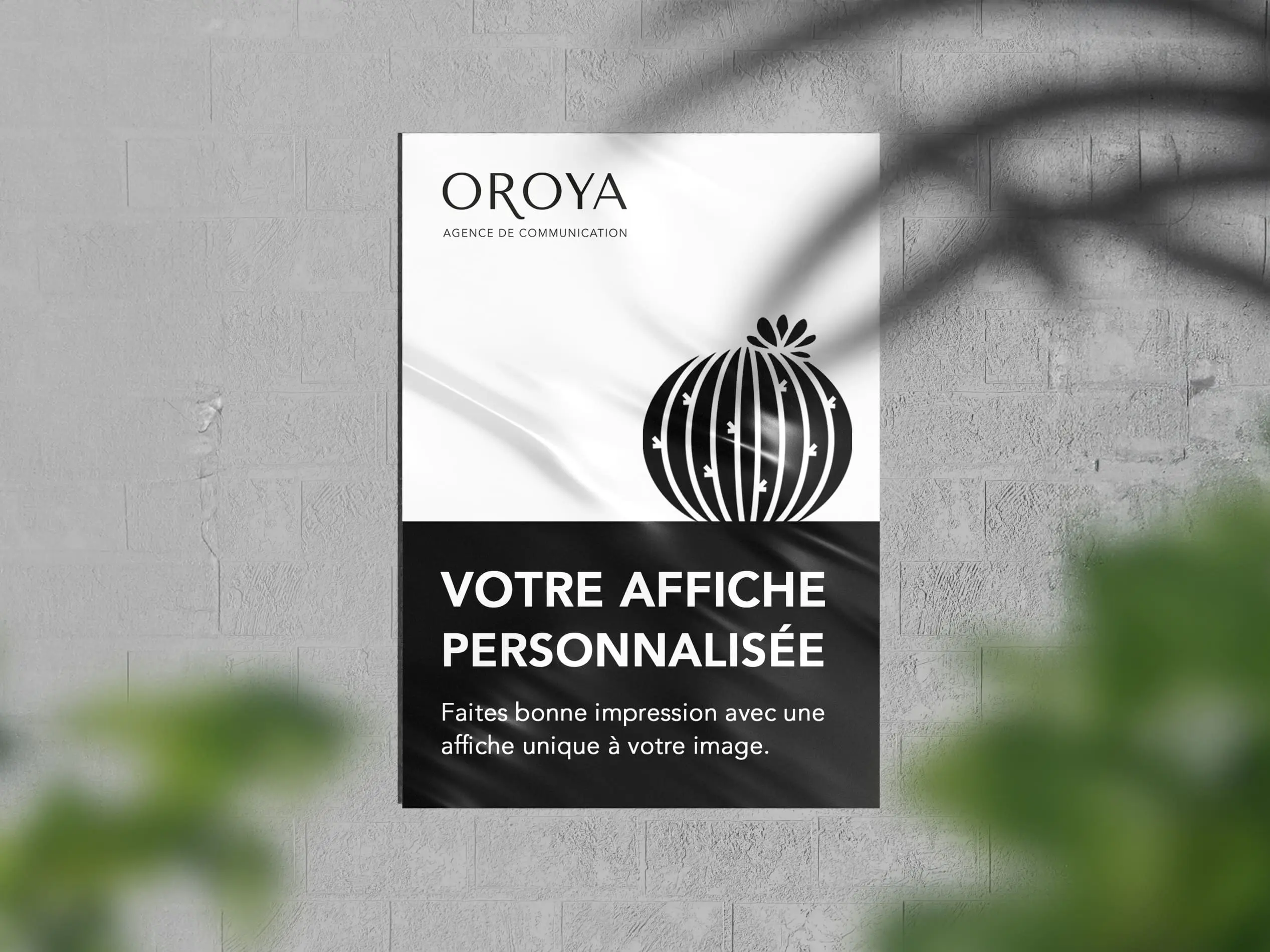 Visuel de la prestation de création d'affiche sur mesure - OROYA