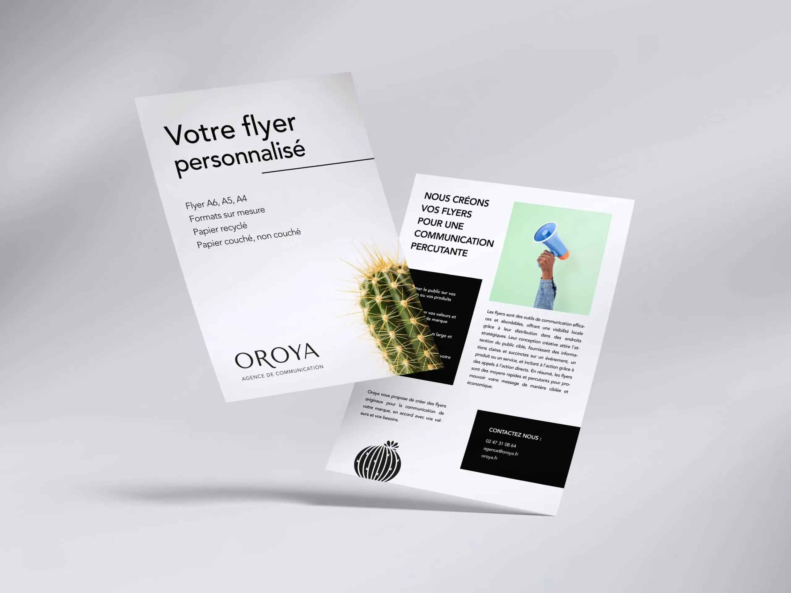Visuel de la prestation de création de flyer sur mesure - OROYA