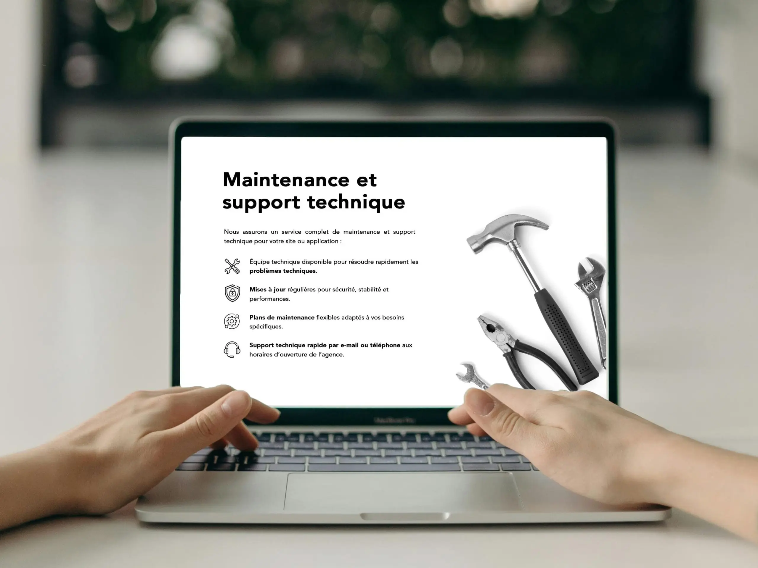 Visuel de la prestation de Maintenance et support de vos sites internet et web applications - OROYA