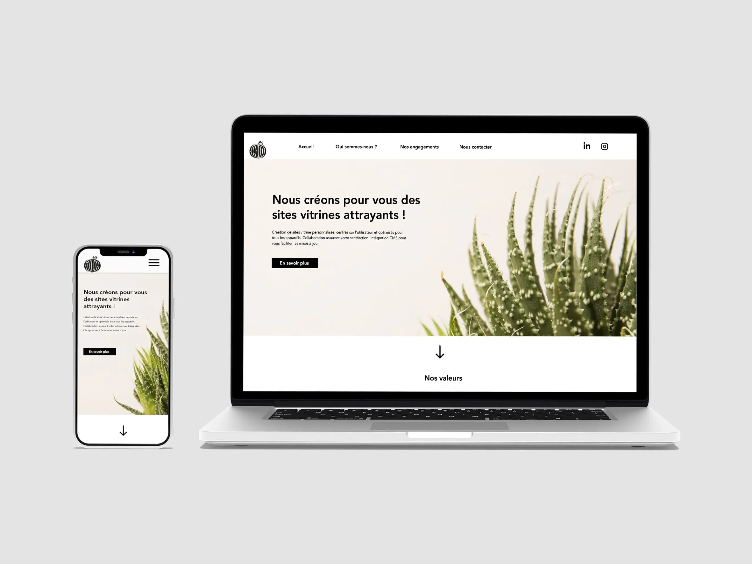 Visuel de la prestation de création de site vitrine responsive sur mesure - OROYA